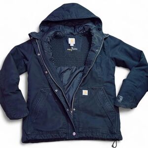 Carhartt Black Full Swing Cryder Hooded Jacket Womens XS